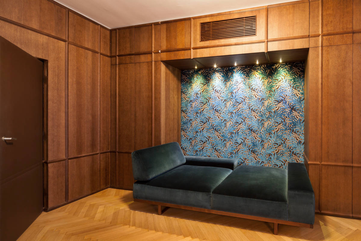 Wohnzimmer, Beleuchtet, Couch, Eiche