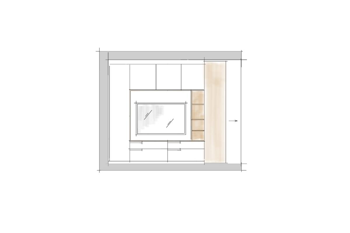 planen 2D Vorentwurf Skizze Copic