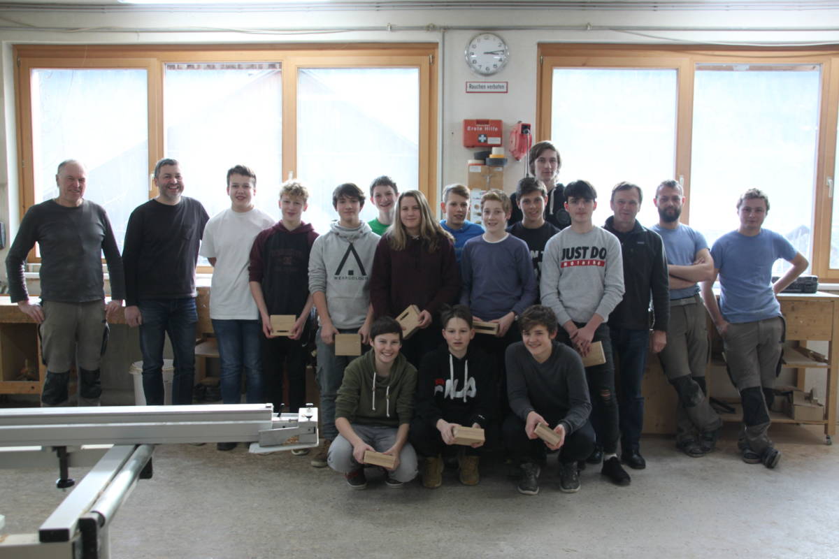Werkraumschule Bezau Tischlereibesuch