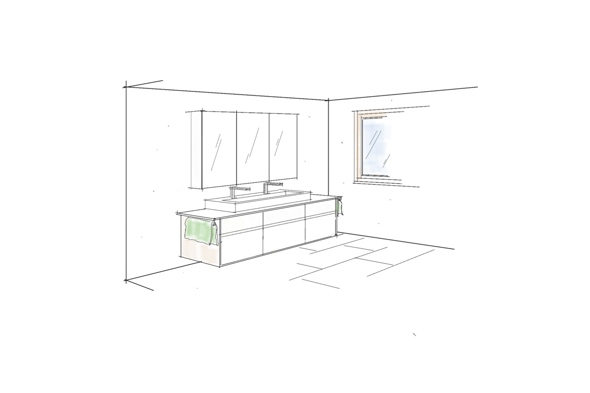 planen 2D Vorentwurf Skizze Copic