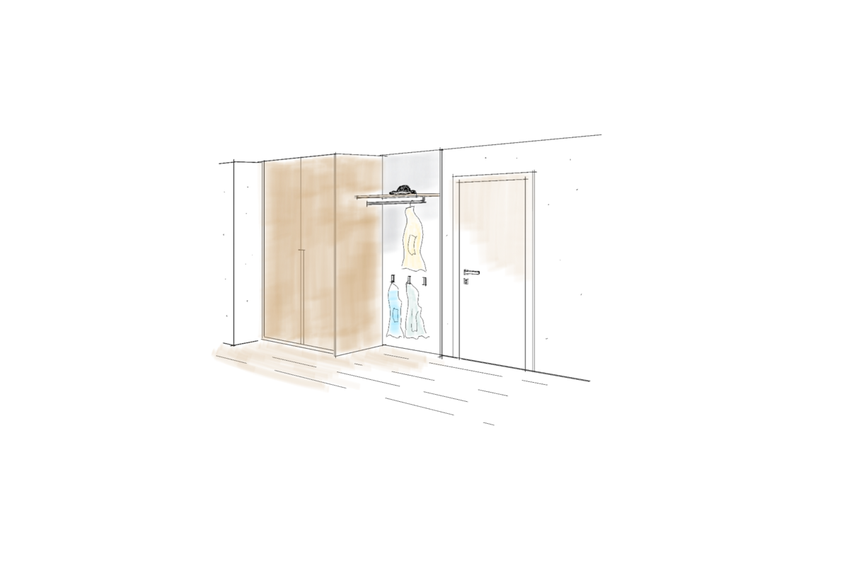 planen 2D Vorentwurf Skizze Copic