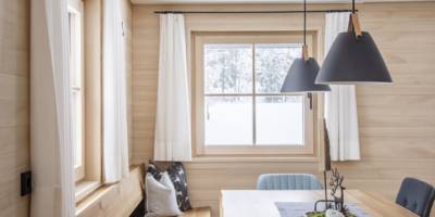 Eiche rustikal Astig Bank Tisch Fenster