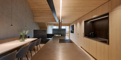 Tabbe Küche dunkle nische hell modern
runde Kücheninsel
Edelstahl