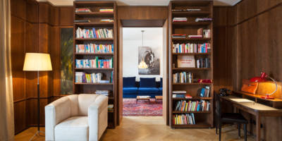 Wohnzimmer Eiche gebeizt Bücherregal