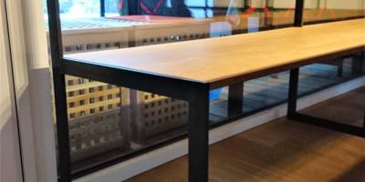 Bank Schwarzstahl Eiche