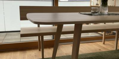 Tisch Esche Massivholz Bank