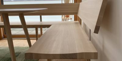Tisch Esche Massivholz Bank