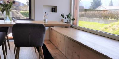 Tisch Eiche Schwarzstahl