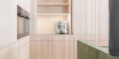 Massivholzküche, Buche, Ofen Grün, Ökologisch, Nachhaltig, Abbaubar