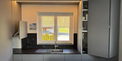 Fenix, Küche, Aventos, Drehschiebetür