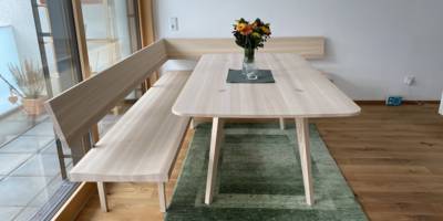 Tisch Esche Massivholz Bank