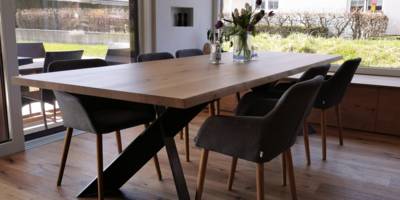Tisch Eiche Schwarzstahl