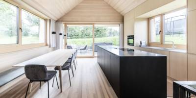 Küche, Holz, Bregenzerwald, Edelstahl, Massiv, Esche, Tannentäfel