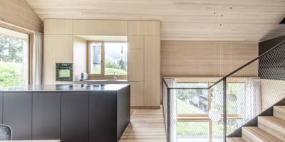 Küche, Insel Schwarz, Küchenzeile Esche, Holz, Möbel, Tischlerei