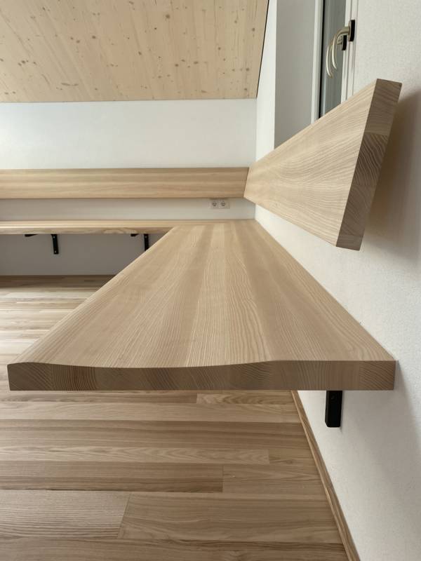 Bank Massivholz Esche Profil gefräst