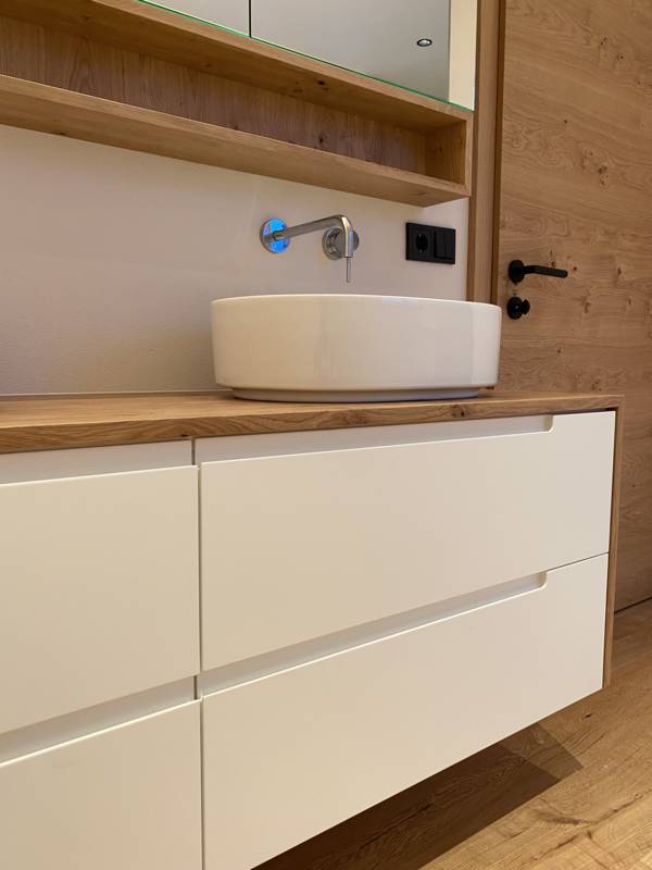 Badmöbel Weiß Eiche rustikal