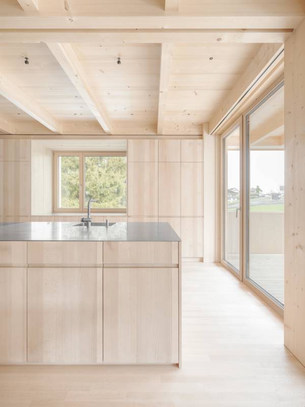 Massivholzküche, Buche, Ofen Grün, Ökologisch, Nachhaltig, Abbaubar